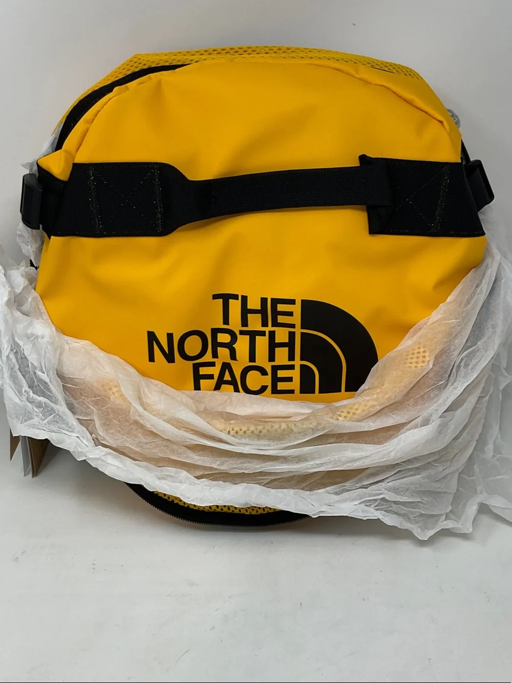 The North Face Yellow Base Camp Duffel M with Black Trim